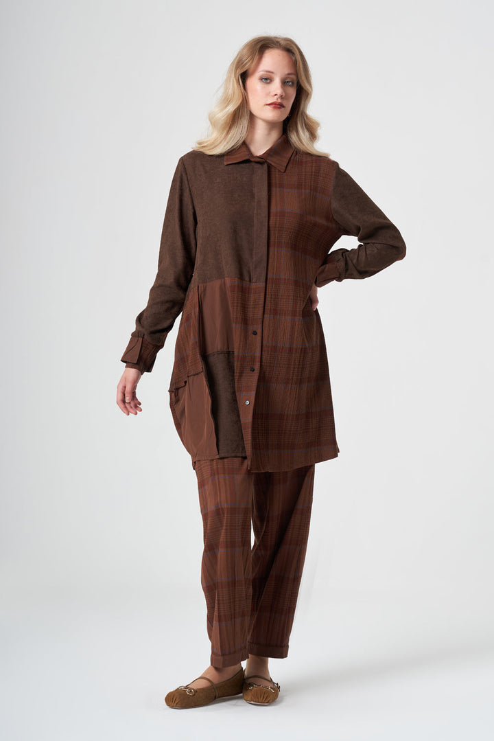 Misswhence Pantolonlu Ekose Takım 40304 — 1. görsel