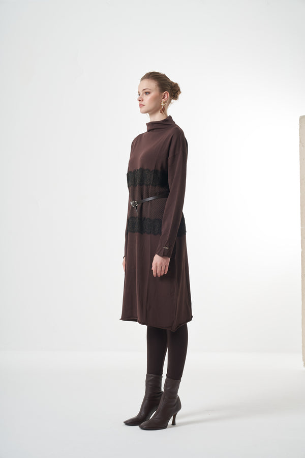 Misswhence Triko Dantel Detaylı Tunik 12