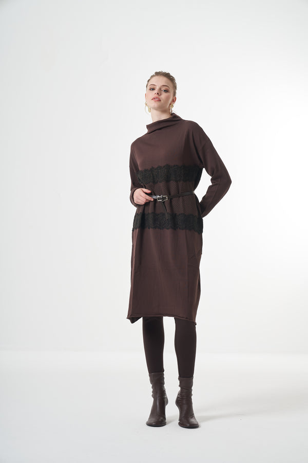 Misswhence Triko Dantel Detaylı Tunik 14