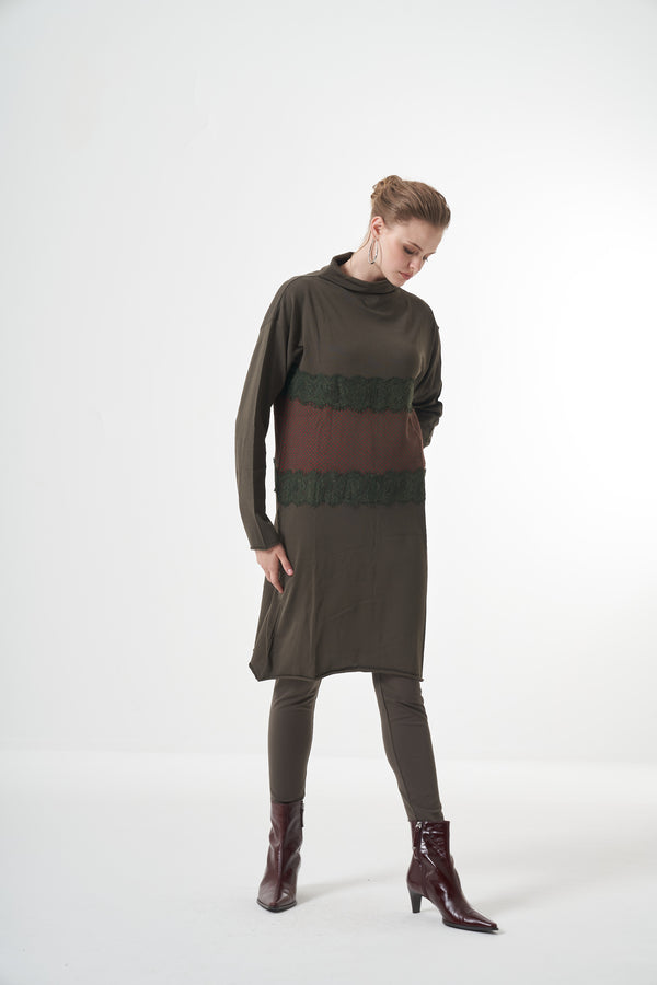 Misswhence Triko Dantel Detaylı Tunik 9