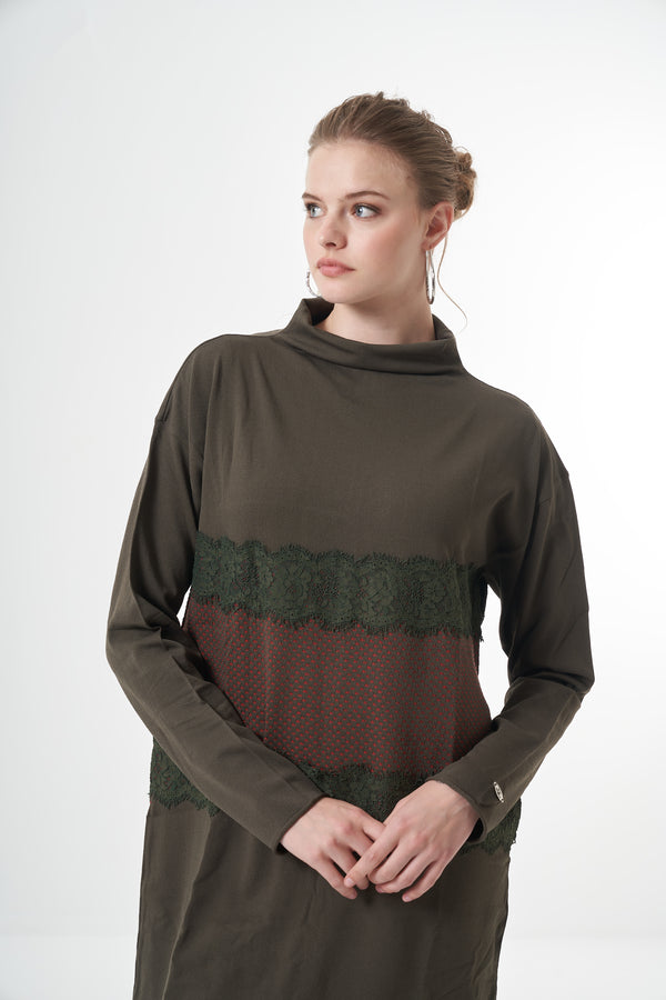 Misswhence Triko Dantel Detaylı Tunik 3