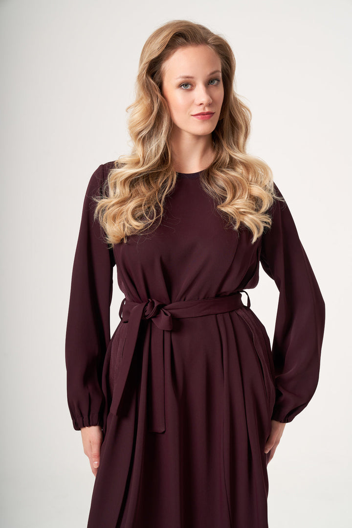 Misswhence Cupro İşlemeli Şifon Elbise 40813 - Görsel 4