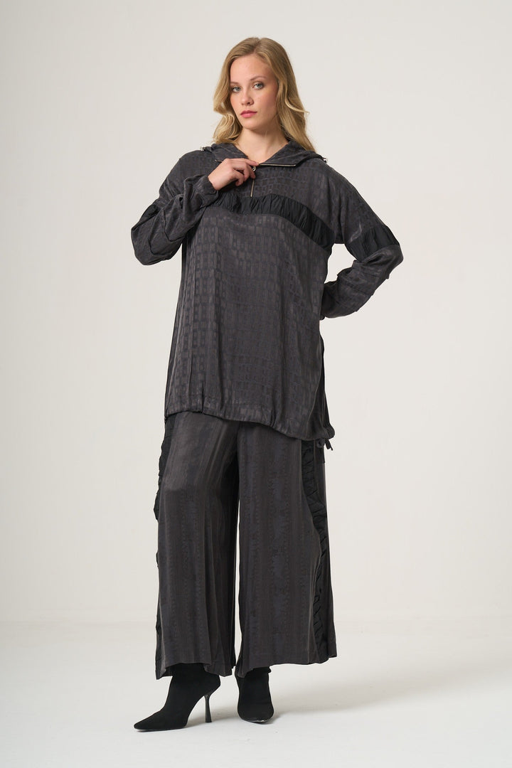 Misswhence Cupro Pantolon Tunik Takım 38034 - Görsel 2