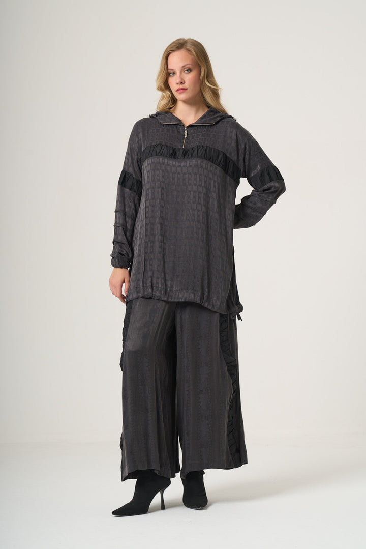 Misswhence Cupro Pantolon Tunik Takım 38034 - Görsel 6