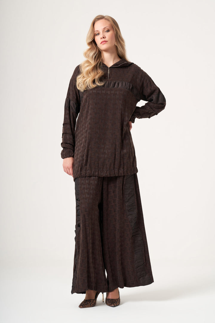 Misswhence Cupro Pantolon Tunik Takım 38034 - Görsel 9