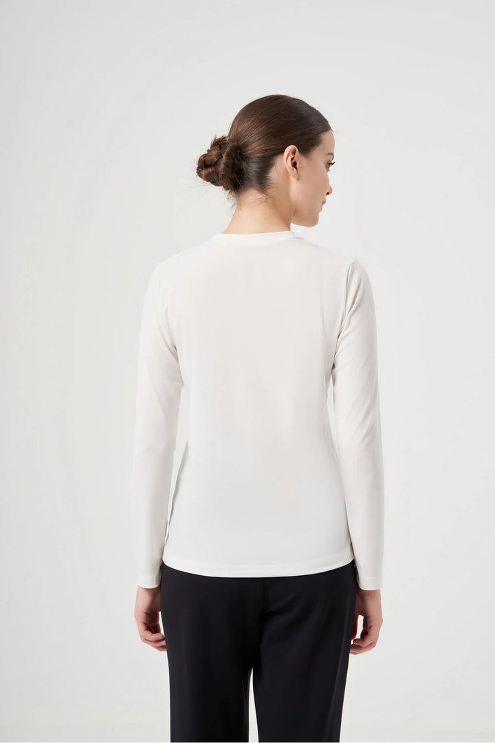 Misswhence Basic Bluz MW2707 - Ekru - Görsel 2 