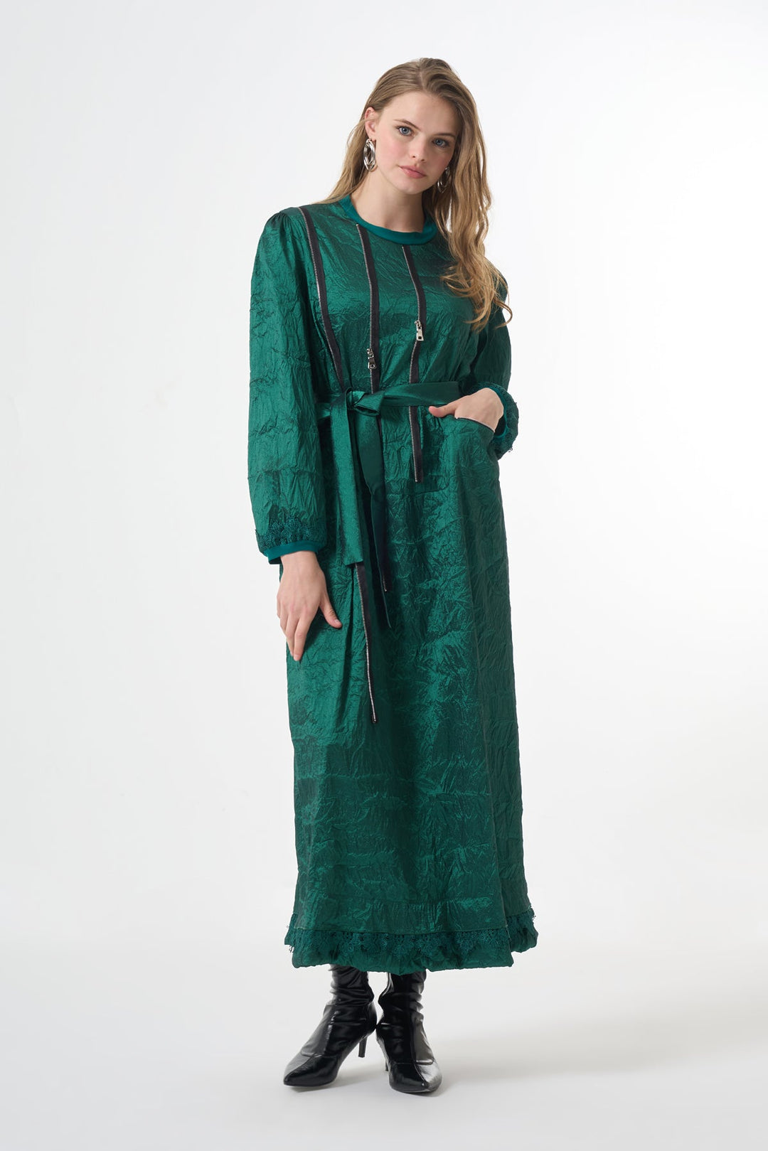 Misswhence Tafta Crush Elbise 38804 - Görsel 3