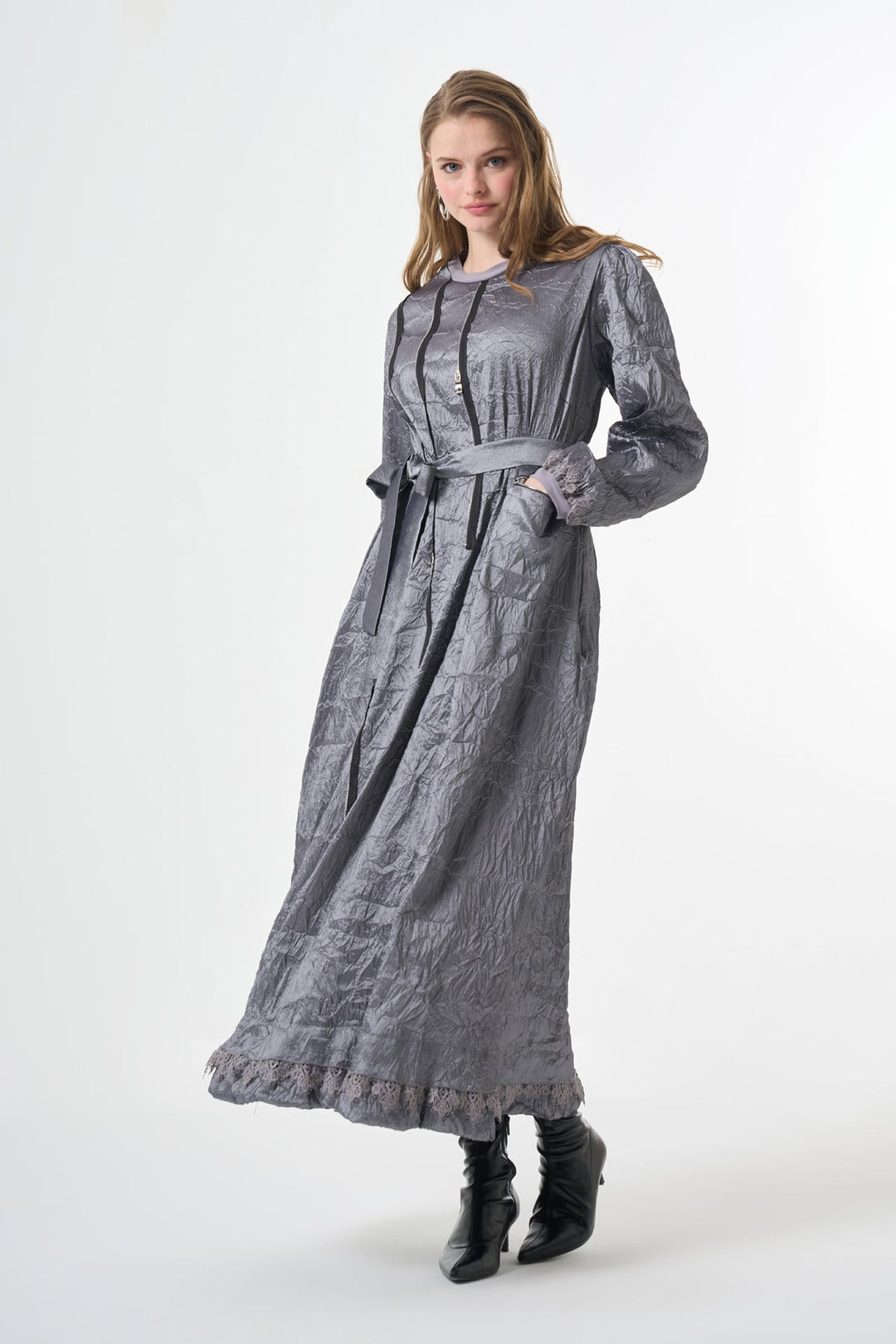 Misswhence Tafta Crush Elbise 38804 - Görsel 27