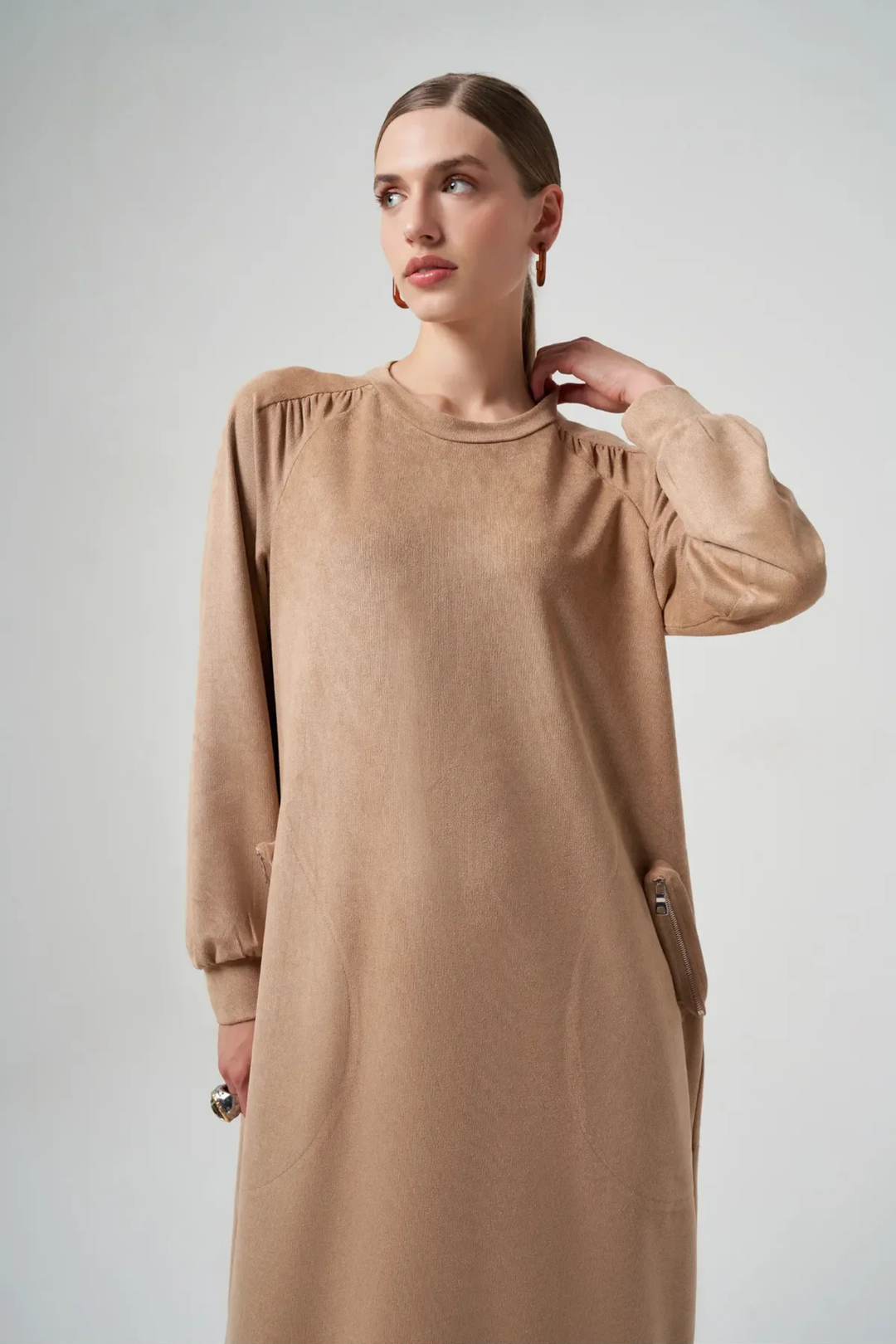 Misswhence Kadife Tunik Elbise