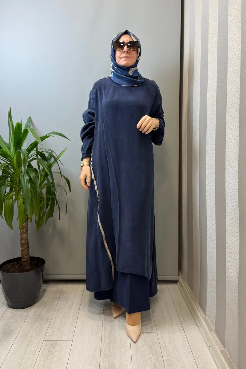 Misswhence İpek Tunik 39031 - Lacivert - Görsel 1 