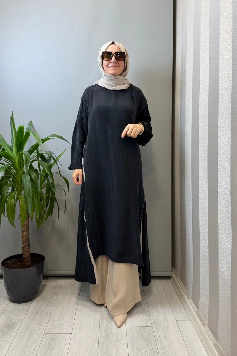 Misswhence İpek Tunik 39031 - Siyah - Görsel 1 