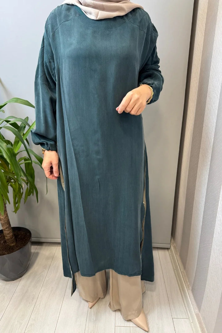 Misswhence İpek Tunik 39031 - Yeşil - Görsel 3 