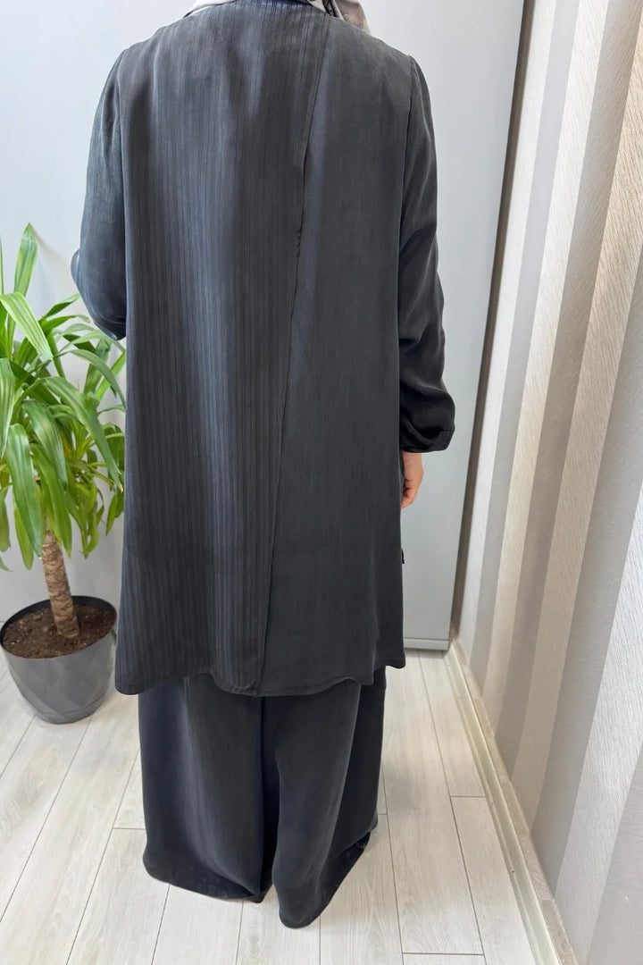 Misswhence Üçlü İpek Takım 39208 - Siyah - Görsel 4 