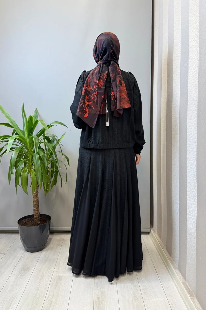 Ghisa Ceket Etek Takım Siyah 3610T 9177