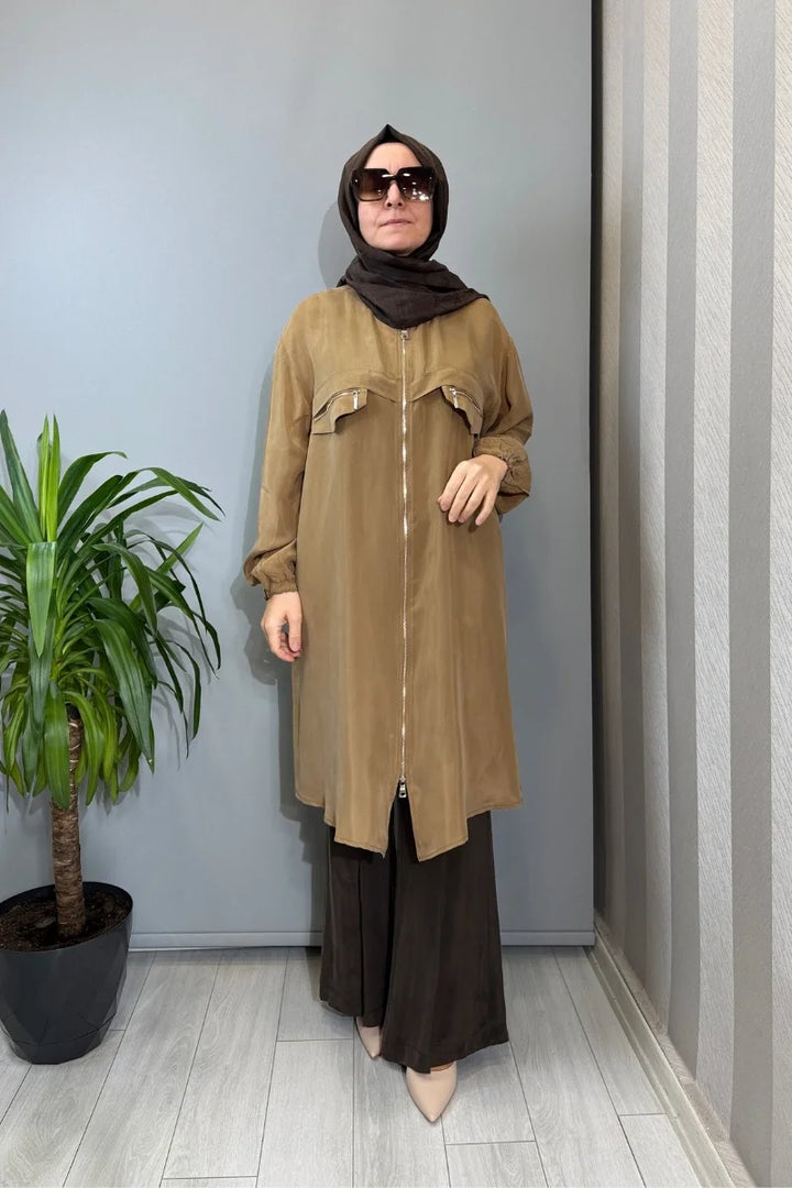 Misswhence Cupra İpek Kap 39310 - Camel - Görsel 1 