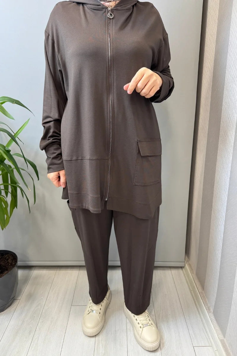 Almarwah Takım 202865 - Kahve - Görsel 3 