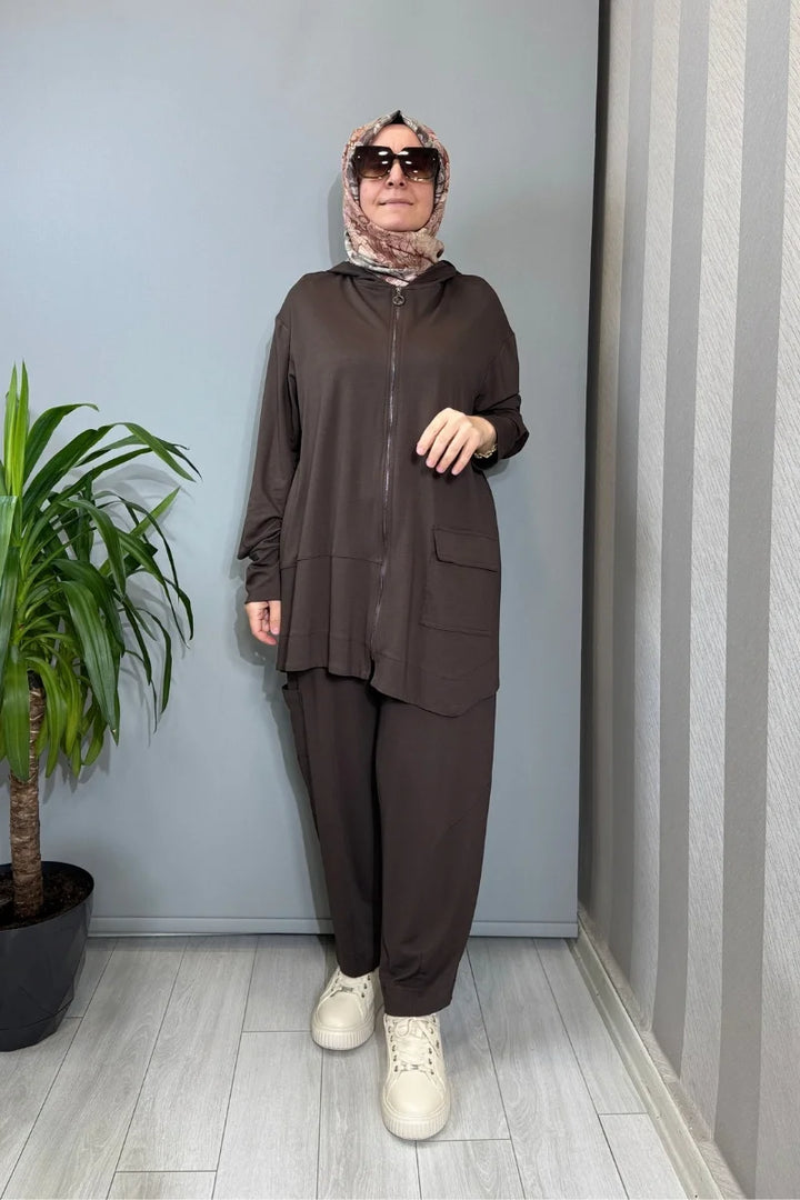 Almarwah Takım 202865 - Kahve - Görsel 1 