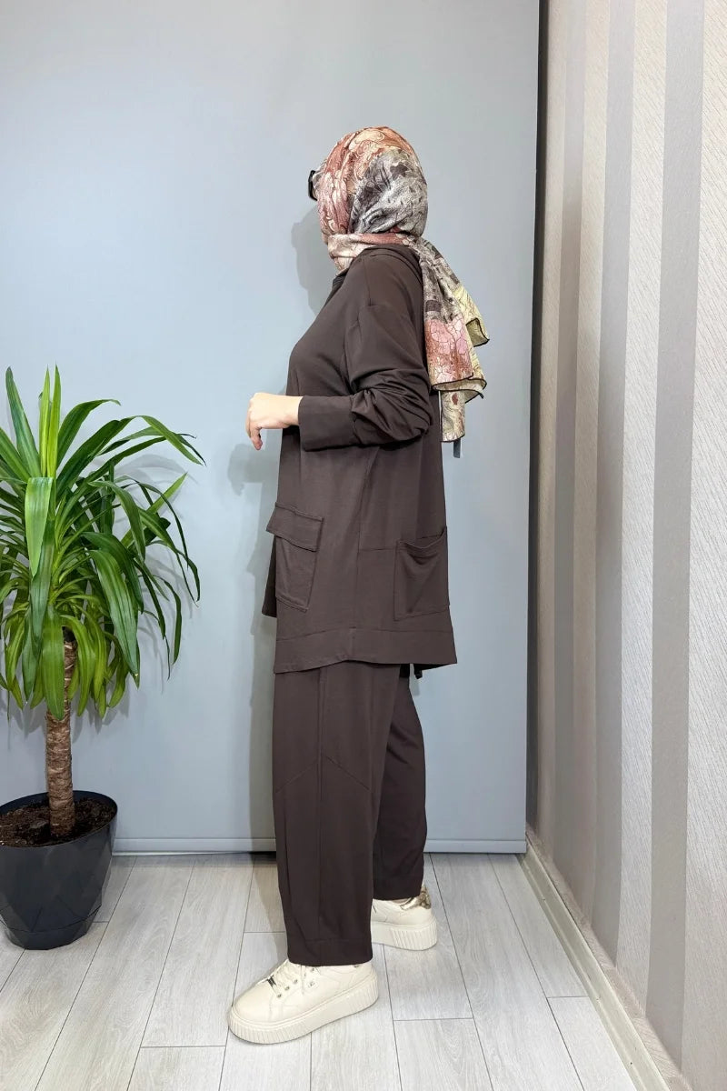 Almarwah Takım 202865 - Kahve - Görsel 2 