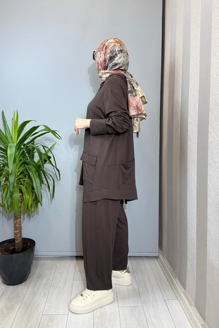 Almarwah Takım 202865 - Kahve - Görsel 2 