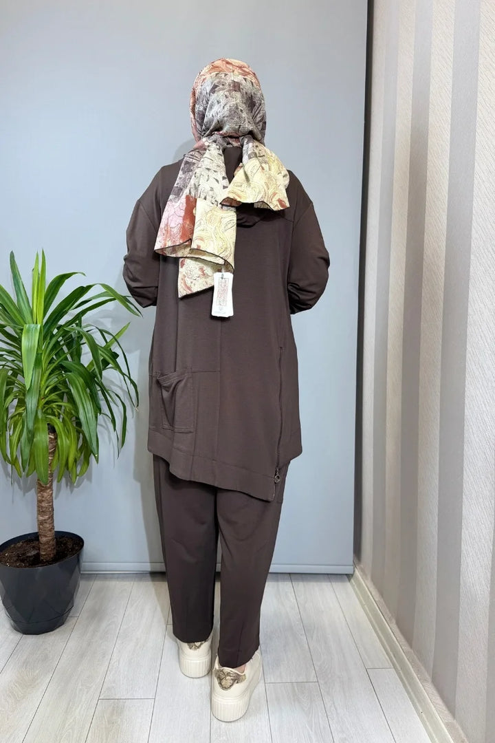 Almarwah Takım 202865 - Kahve - Görsel 4 