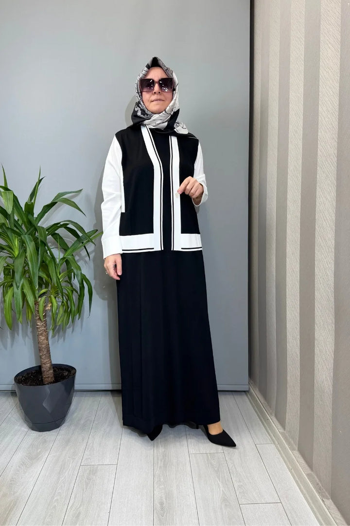 Miss Dalida Ceketli Elbise Triko Takım Siyah T26Y- 0002