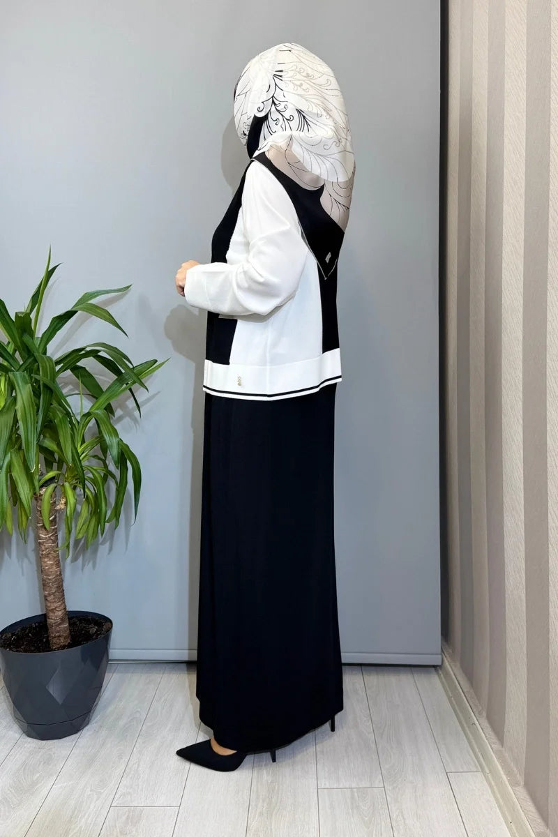 Miss Dalida Ceketli Elbise Triko Takım Siyah T26Y- 0002