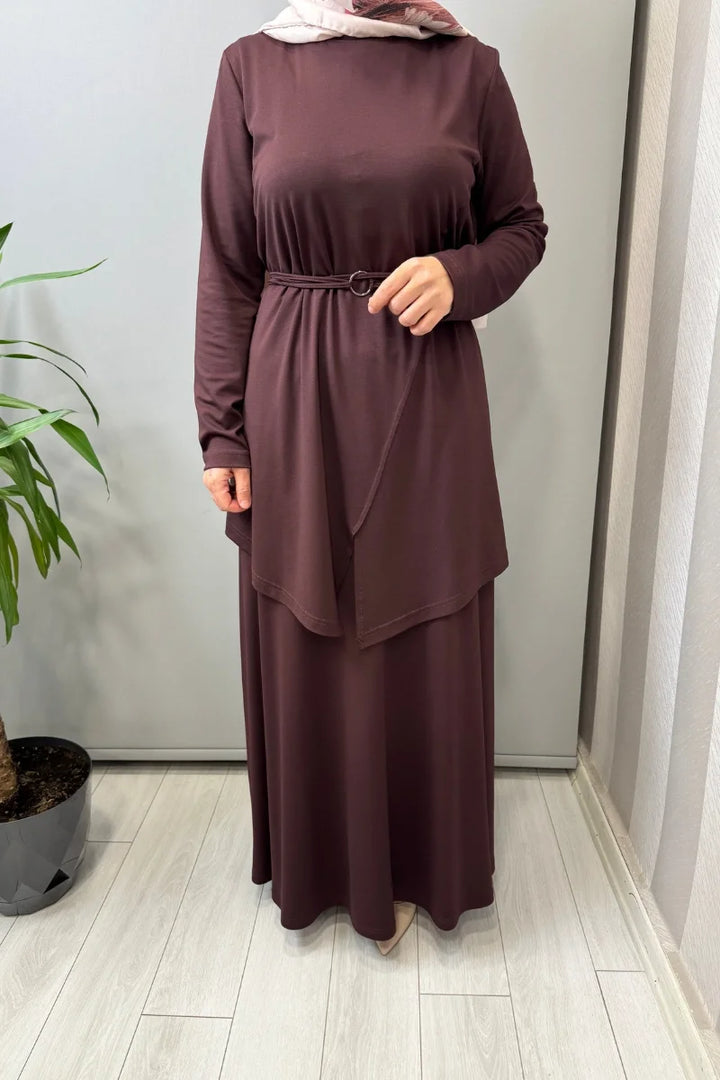 Almarwah Kemer Detaylı Takım 202968 - Bordo - Görsel 3 