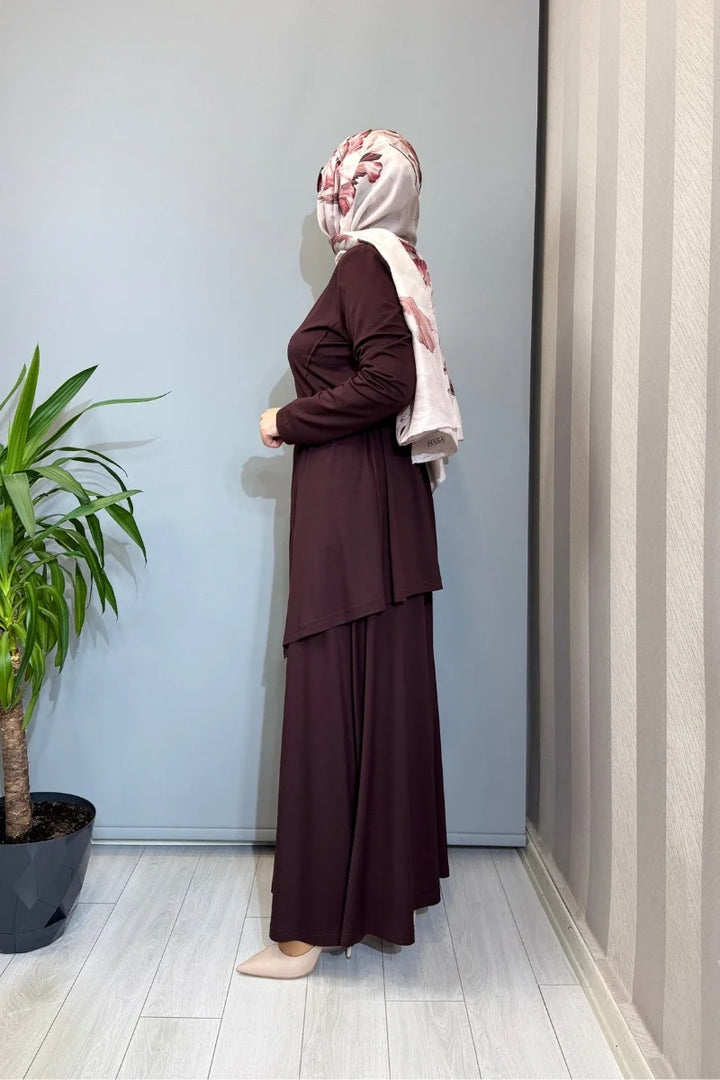 Almarwah Kemer Detaylı Takım 202968 - Bordo - Görsel 2 