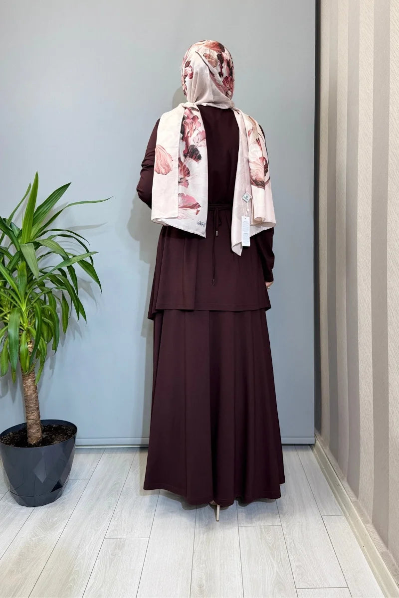 Almarwah Kemer Detaylı Takım 202968 - Bordo - Görsel 4 