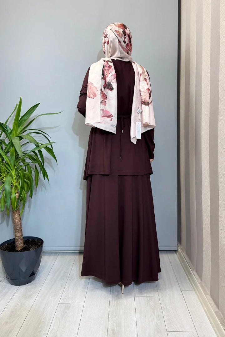 Almarwah Kemer Detaylı Takım 202968 - Bordo - Görsel 4 