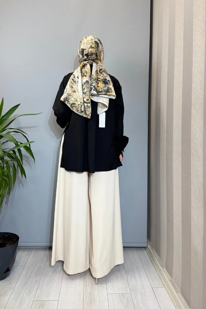 Almarwah Cep Detaylı Poplin Gömlek 101003 - Siyah - Görsel 3 