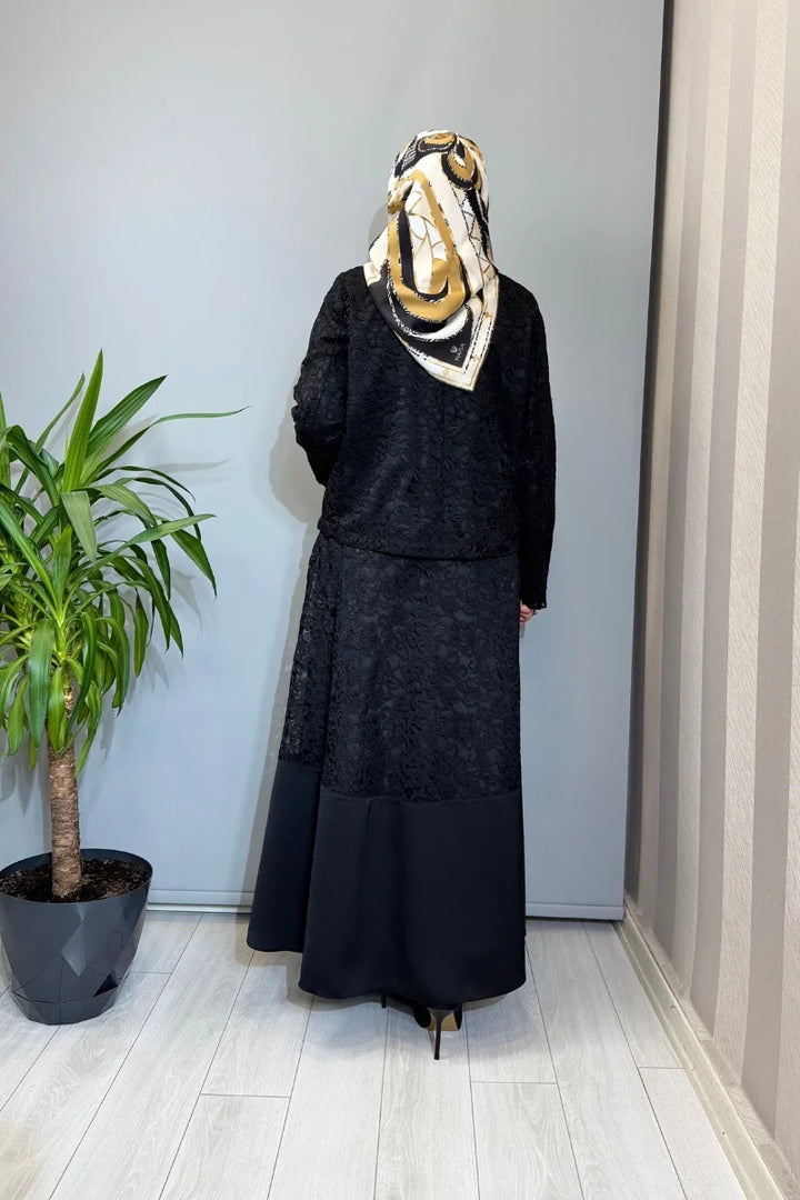 Ghisa Dantel Detaylı Detaylı Takım Siyah 3610T 9275