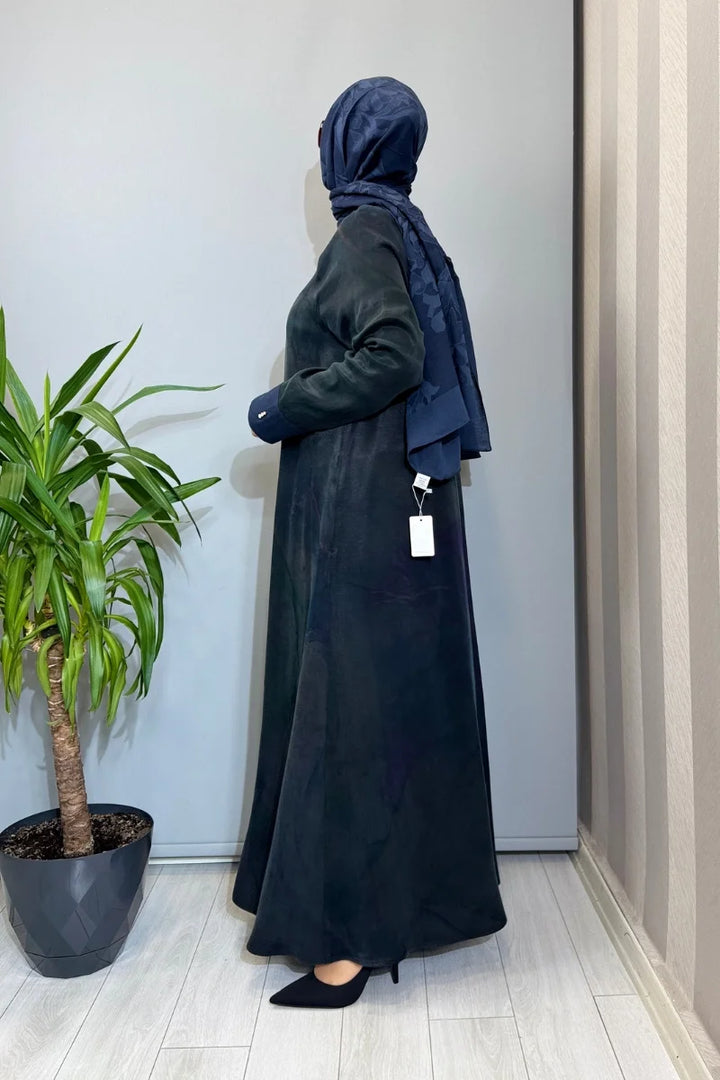 Miss Dalida Renkli Fermuarlı Uzun Kap 2268778 - Lacivert - Görsel 2 