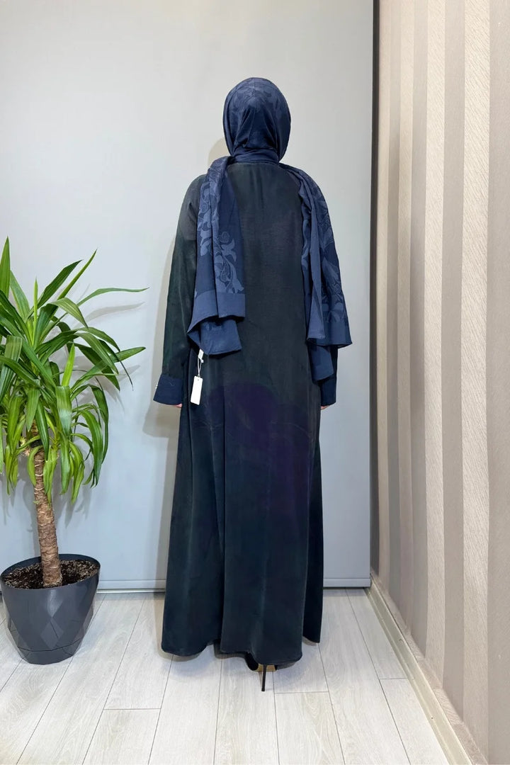 Miss Dalida Renkli Fermuarlı Uzun Kap 2268778 - Lacivert - Görsel 3 