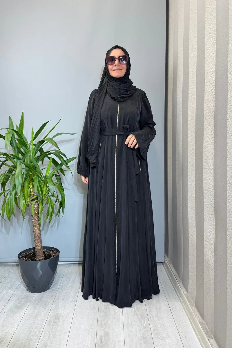 Misswhence Şallı Ferace 39506 - Siyah - Görsel 1 #renk_siyah