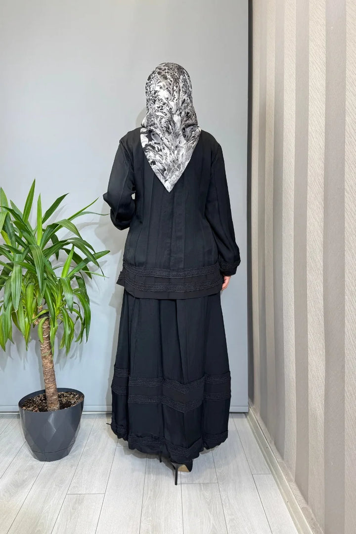 Misswhence Güpür Detaylı Takım 39010 - Siyah - Görsel 4 