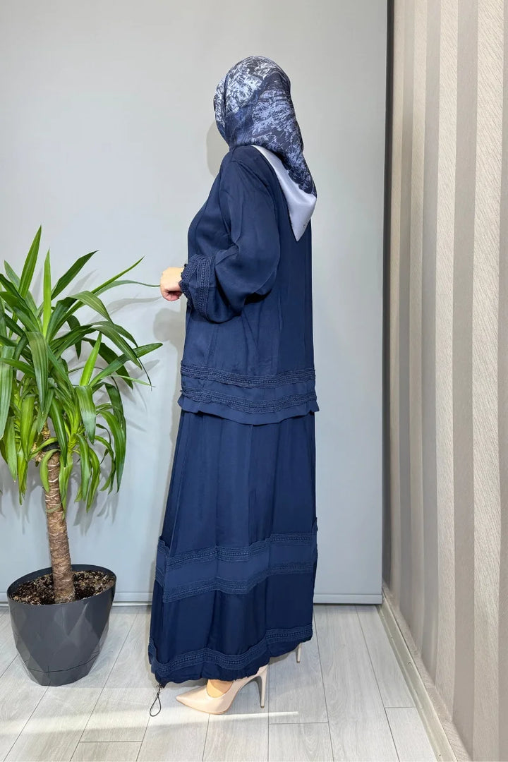 Misswhence Güpür Detaylı Takım 39010 - Lacivert - Görsel 3 
