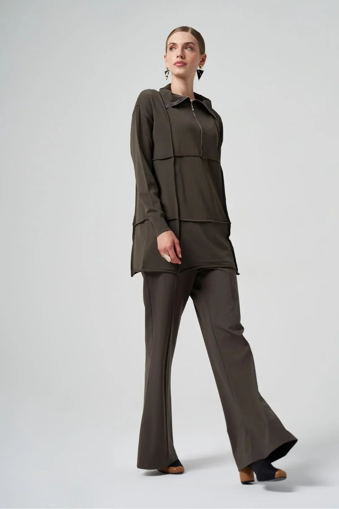 Misswhence Fermuarlı Triko Tunik