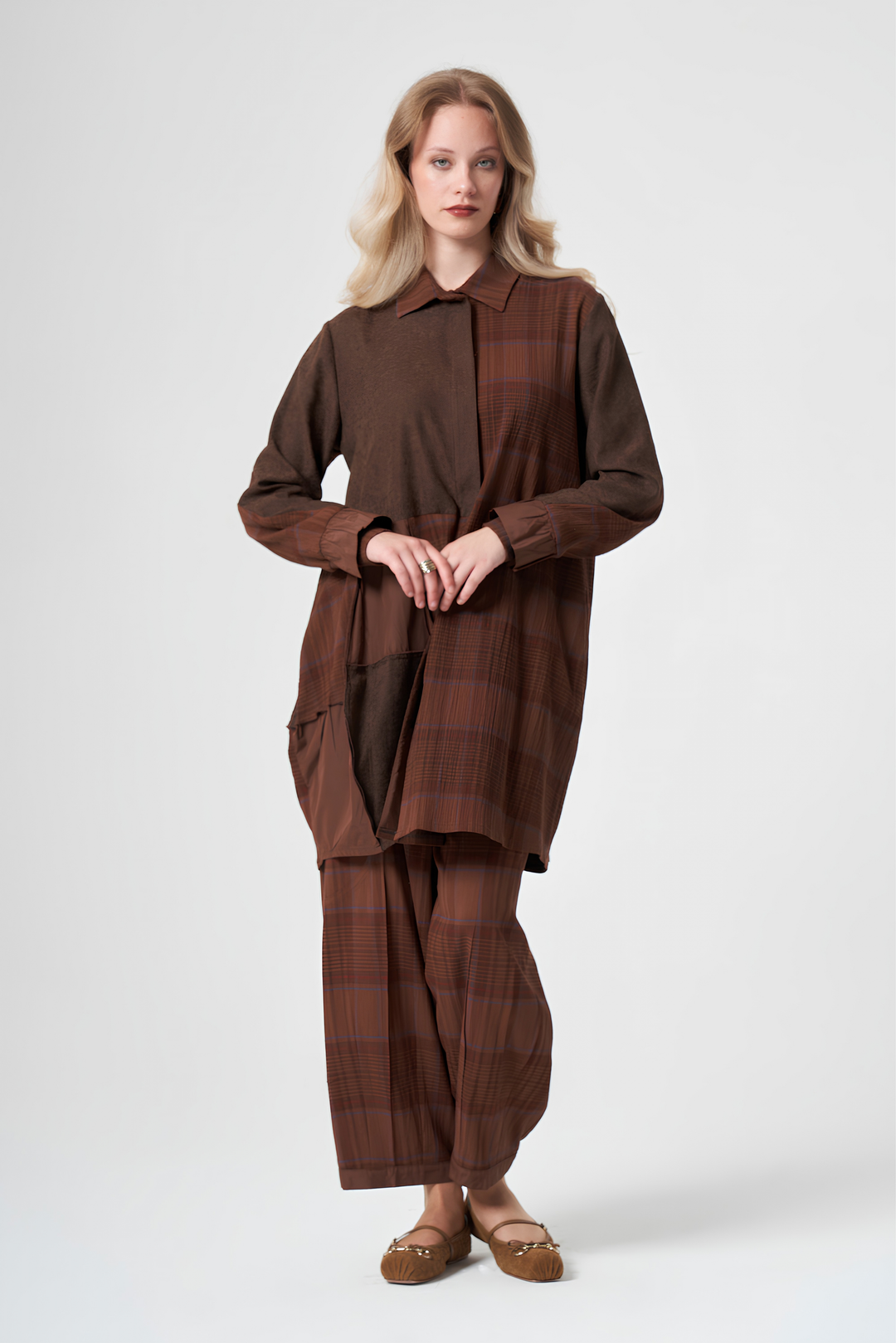 Misswhence Pantolonlu Ekose Takım 40304 — 4. görsel