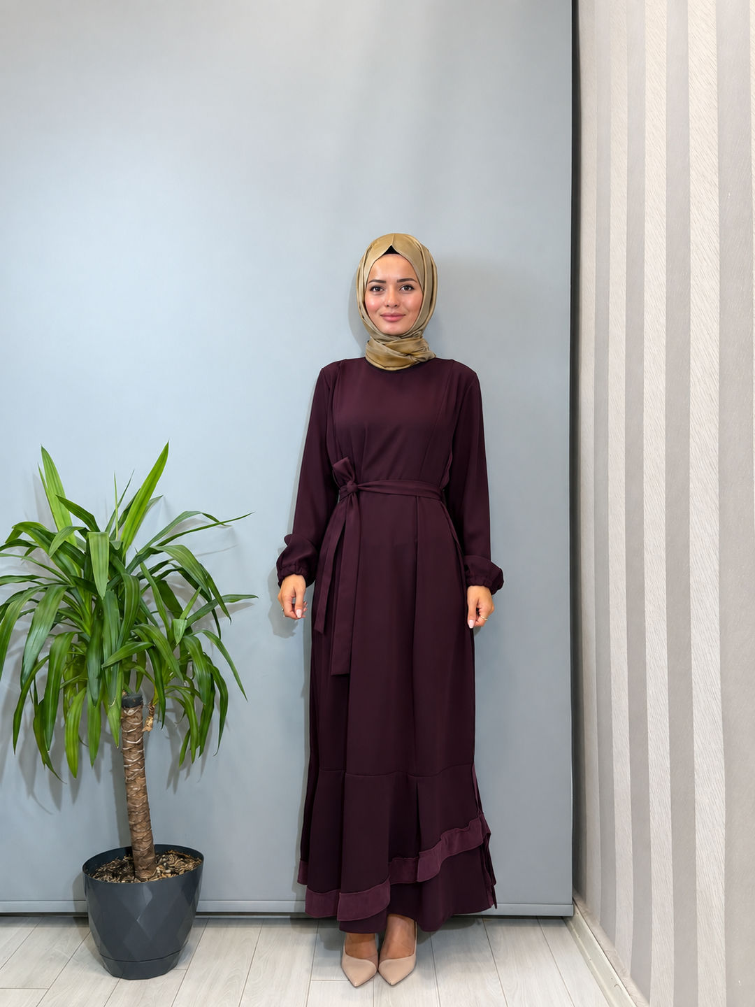 Misswhence Cupro İşlemeli Şifon Elbise 40813