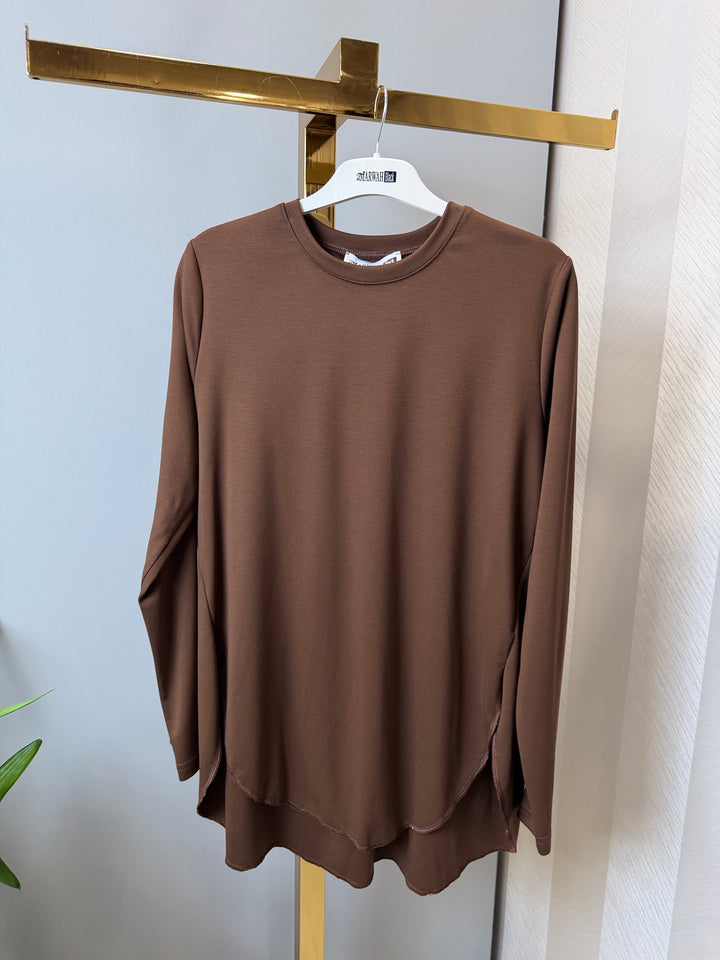AlmarwahBlack Oval Kesimli Tunik 102269
