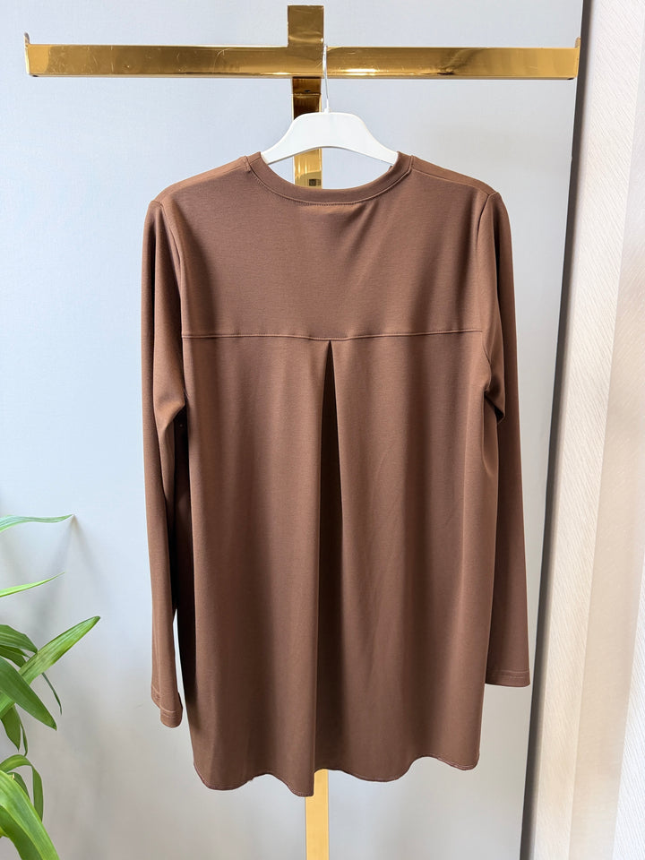 AlmarwahBlack Oval Kesimli Tunik 102269