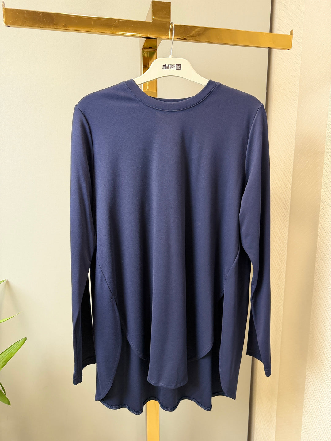 AlmarwahBlack Oval Kesimli Tunik 102269