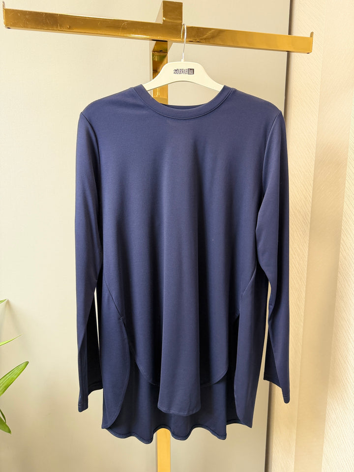 AlmarwahBlack Oval Kesimli Tunik 102269