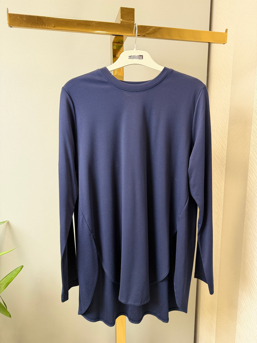 AlmarwahBlack Oval Kesimli Tunik 102269