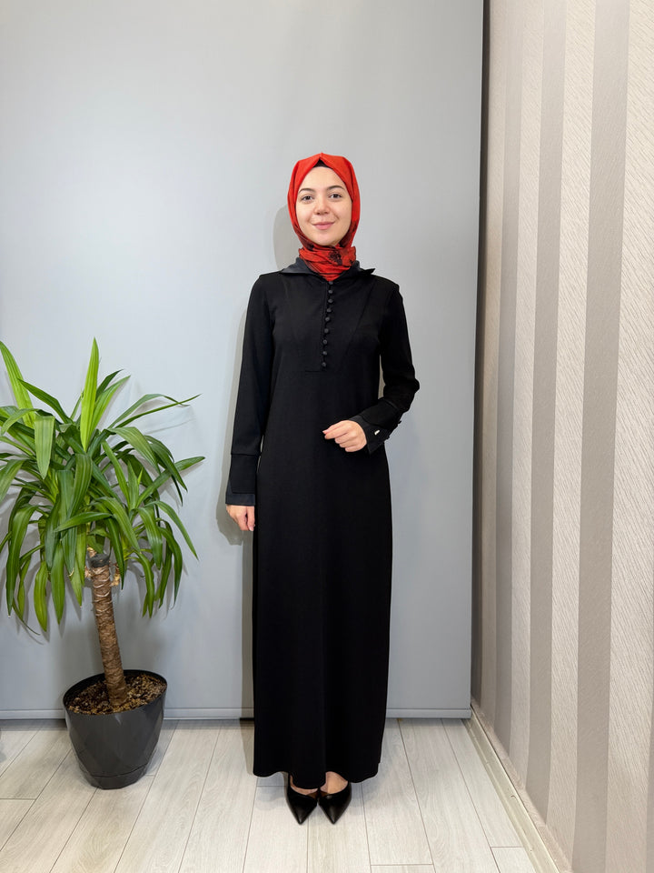 MissDalida Bilek Detaylı Düz Renk Triko Elbise - 3264004