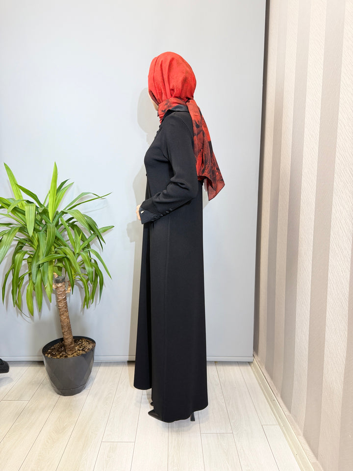 MissDalida Bilek Detaylı Düz Renk Triko Elbise - 3264004