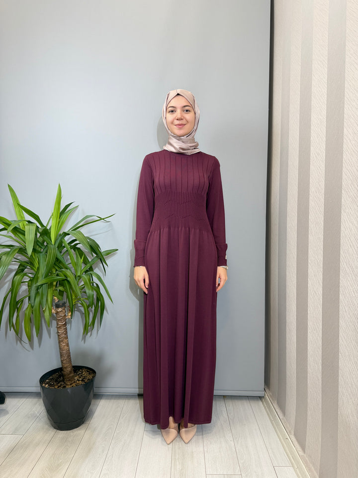 MissDalida Kalın Fitilli triko Elbise - 3264001