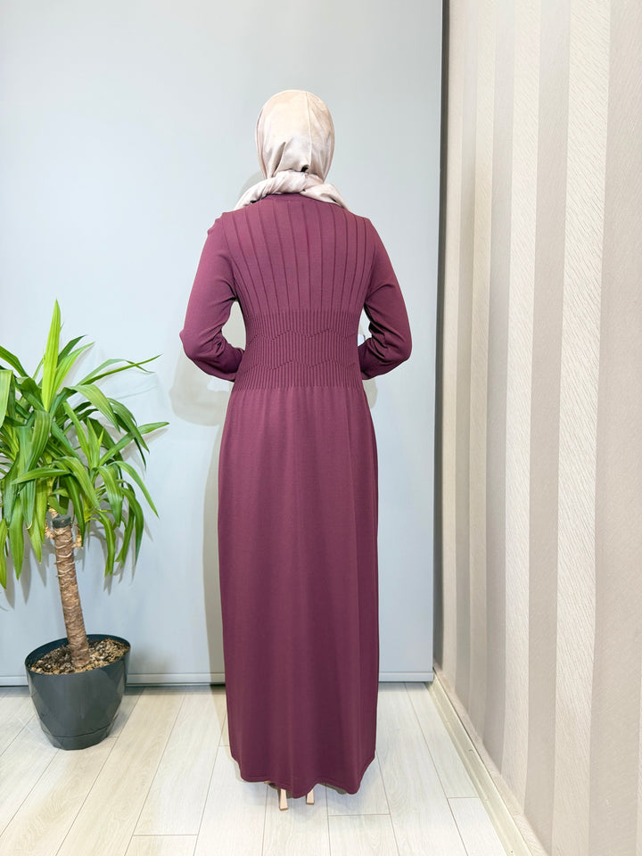 MissDalida Kalın Fitilli triko Elbise - 3264001
