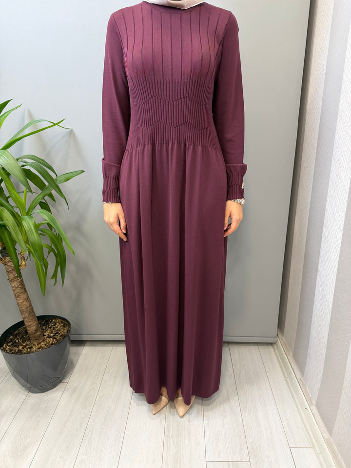 MissDalida Kalın Fitilli triko Elbise - 3264001
